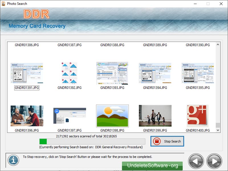 Memory Card Data Undelete screenshot