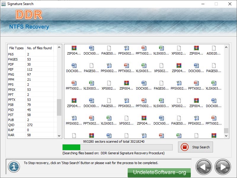 Screenshot of Ntfs Hard Disk Undelete Software